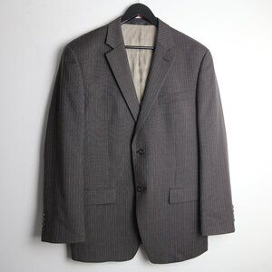 Michael Kors 100% Wool Classic Single Breasted Men's Brown Blazer Coat Size 42R